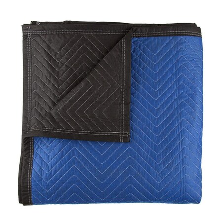 Homestead 72 x 80 in. Non-Woven Padded Moving Blanket - Blue - Black HO3239731